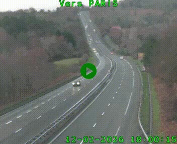 Caméra routière sur l'autoroute A20 à Bessines-sur-Gartempe. Vue orientée vers Paris