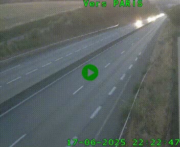 Caméra routière sur l'autoroute A20 à Saint-Hilaire-Bonneval, au sud de Limoges. Vue orientée vers Paris