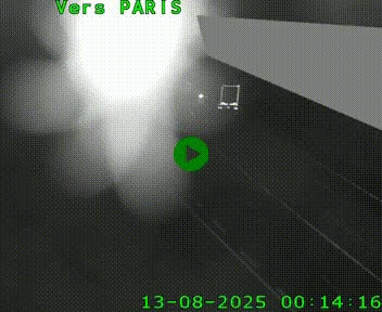 Caméra routière sur l'autoroute A20 à Saint-Pardoux-l'Ortigier, à la jonction avec l'A89. Vue orientée vers Paris