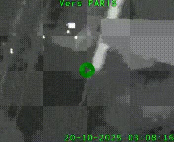 Caméra routière sur l'autoroute A20 à Brive-la-Gaillarde, à la jonction avec l'A89. Vue orientée vers Paris