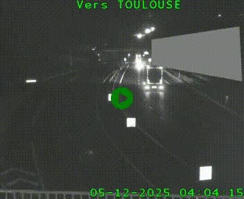 Caméra routière sur l'autoroute A20 à Noailles, en périphérie de Brive-la-Gaillarde. Vue orientée vers Toulouse