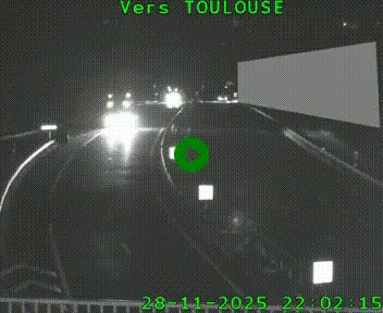Caméra routière sur l'autoroute A20 à Noailles, en périphérie de Brive-la-Gaillarde. Vue orientée vers Toulouse