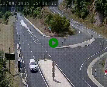 Webcam routière sur la N122 au niveau du Tunnel du Lioran. Vue de l'entrée côté Aurillac.