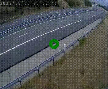 Caméra autoroute A75 à hauteur de la sortie 42 (Rodez, Laissac, Aire de l'Auvergne) située sur la commune d'Auberoques, près de Sévérac-le-Château