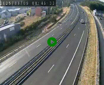 Caméra autoroute A75 à hauteur du col du rocher blanc en direction de Montpellier