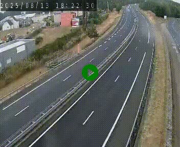 Caméra autoroute A75 à hauteur du col du rocher blanc en direction de Montpellier