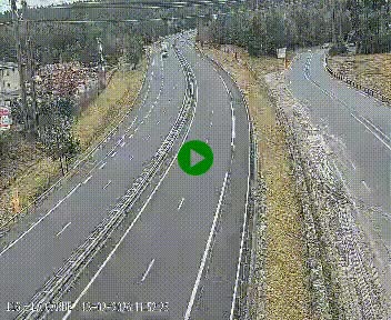 Caméra autoroute A75 à hauteur du col du rocher blanc en direction de Montpellier