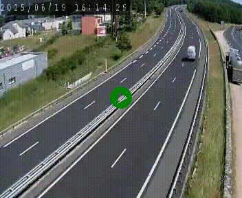 Caméra autoroute A75 à hauteur du col du rocher blanc en direction de Montpellier