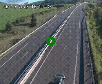 Caméra autoroutière France - A75, Montalies, à hauteur de Séverac-le-Chateau, en direction du viaduc de Millau