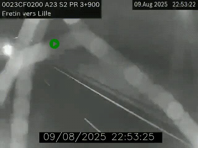 Webcam autoroute A23 à hauteur de Fretin. Vue orientée vers Lille