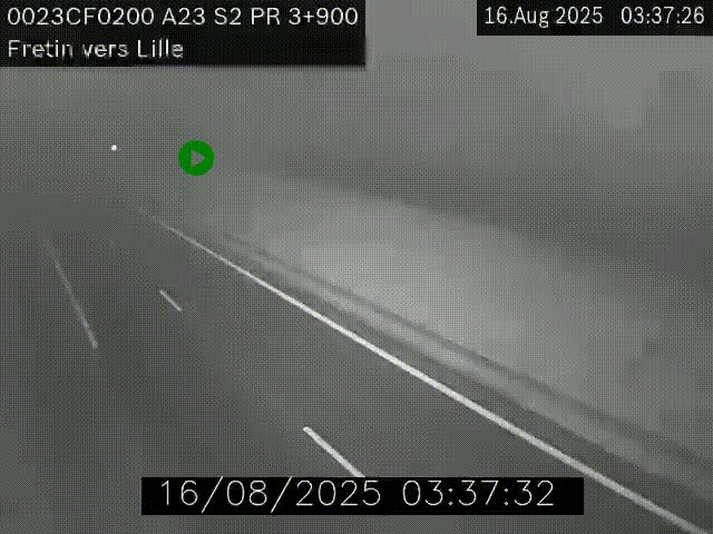 Webcam autoroute A23 à hauteur de Fretin. Vue orientée vers Lille