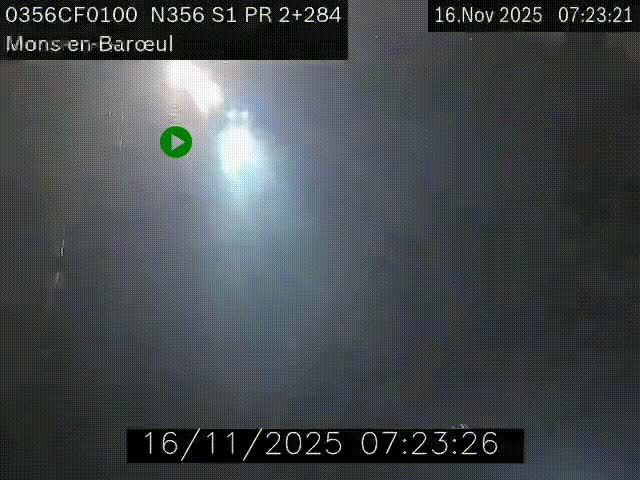 Webcam à l'entrée de Lille en direction du périphérique, à proximité de Mons-en-Baroeul sur la N356