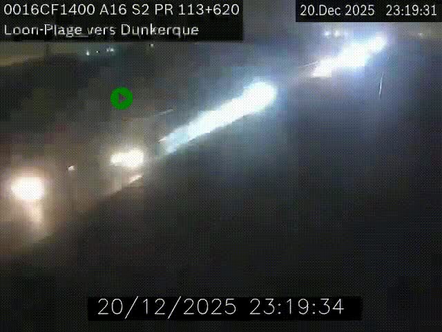Webcam autoroute A16 à hauteur de Loon-Plage. Vue orientée vers Dunkerque et la Belgique.
