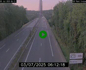 Webcam sur la N165 après le Pont de l'Iroise, à l'entrée de Brest