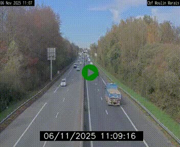 Webcam sur le périphérique de Nantes (N844) entre la Porte de Saint-Luce et la Porte d'Anjou, à l'est de la ville