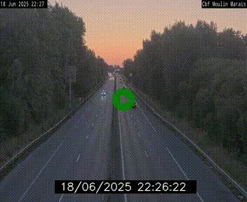 Webcam sur le périphérique de Nantes (N844) entre la Porte de Saint-Luce et la Porte d'Anjou, à l'est de la ville
