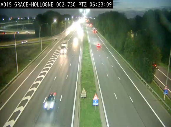 Caméra trafic Belgique - Grâce-Hollogne - E42, jonction avec A604, direction Loncin/Aéroport de Liège -  BK 3.2