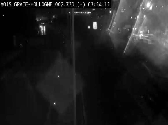 Webcam E42/A15 à Grâce-Hollogne, à proximité de la jonction avec l'A604. Vue orientée vers Namur