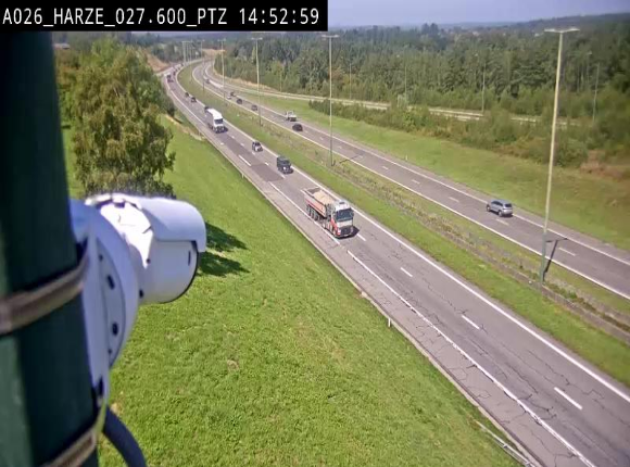 Caméra autoroute Belgique - Sougné-Remouchamps,E25 direction Luxembourg
