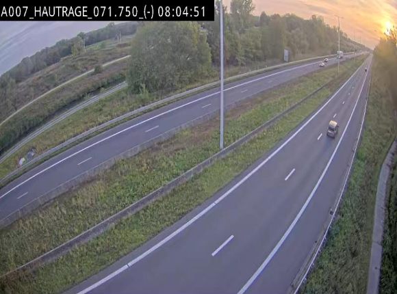 Webcam autoroute Belgique - Hautrage - E19 - BK 71.7