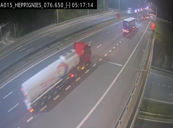 Webcam autoroute Belgique - Heppignies - E42 direction Namur - BK 76.4