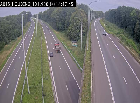 Webcam autoroute Belgique - Houdeng-Goegnies - Jonction E19/E42 direction Tournai/Mons - BK 101.85