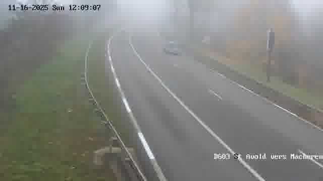 Webcam sur la D603 située à proximité de Saint-Avold. Vue orientée vers Macheren.