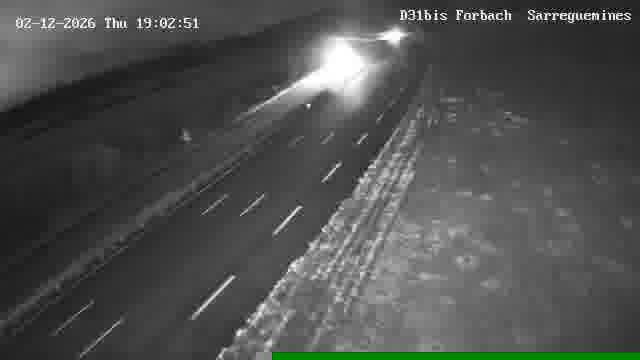 Webcam installée le long de D31bis (France) à Oeting, pointée vers Sarreguemines, utile pour suivre précisément les conditions de trafic.