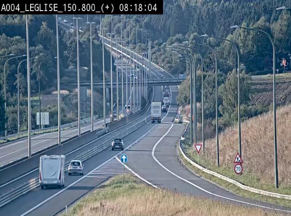 Caméra autoroute Belgique - Côte de Léglise, E411(A4) direction Luxembourg