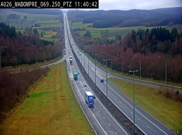 Webcam E25 (A26) à Mabompré. Vue orientée vers Liège