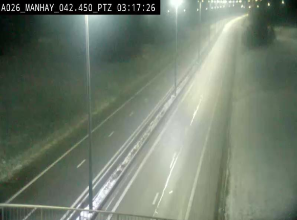 Webcam autoroute A26/E25 à hauteur de Manhay, à la jonction avec la N651 en direction de Liège - BK 42.4