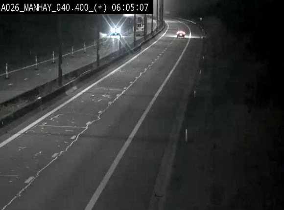 Webcam autoroute A26/E25 à hauteur de Manhay, avant la jonction avec la N651 en direction de Luxembourg - BK 40.4