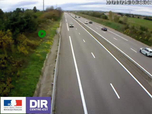 Webcam sur le contournement de Valence, sur la Nationale 7, à la jonction avec la N532, caméra orientée vers Grenoble