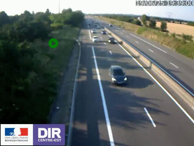 Webcam sur le contournement de Valence, sur la Nationale 7, à la jonction avec la N532, caméra orientée vers Grenoble