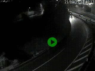 Caméra autoroute à la jonction entre l'A7 et la D301 (Boulevard urbain Sud de Lyon) à Feyzin, au sud de Lyon. Vue orientée vers Mions