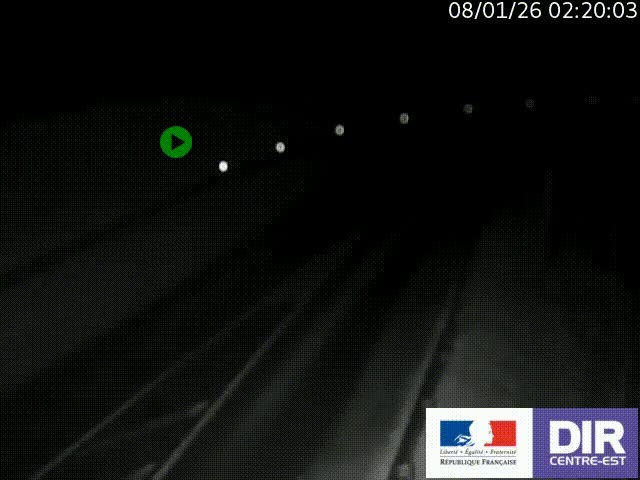 Webcam sur le col Pin Bouchain, vue orientée vers Roanne, en provenance de Lyon sur la nationale 7 (N7)