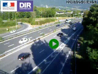 Webcam sur la Nationale 201 à hauteur de la sortie Chambéry-Nord, avant à la jonction entre l'A41 et l'A43, en direction de Lyon