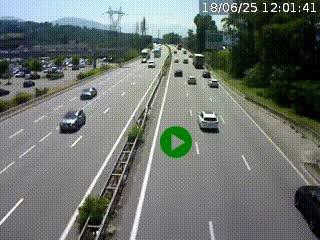 Caméra routière à hauteur des centres commerciaux et de la sortie 14 en direction d'Albertville