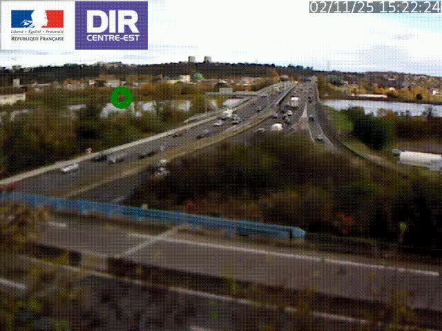 Clone of Caméra de circulation sur A7 à Lyon Perrache vers Marseille, le long du Rhône