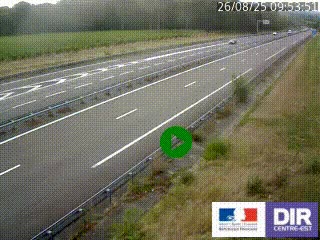 Webcam autoroute sur l'A77 à hauteur de Pouilly-sur-Loire en direction de Nevers