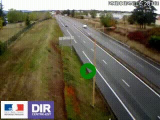 Webcam à Mably, à proximité de Roanne en direction de Moulins sur la N7