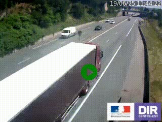 Caméra autoroutière sur l'A47 à hauteur de Givors, a proximité de Lyon. La webcam est orientée vers Lyon