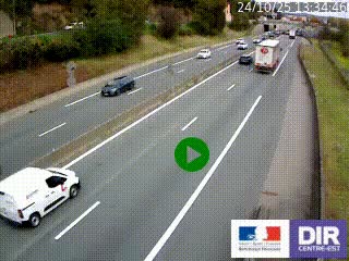 Caméra autoroutière sur l'A47 à hauteur de Givors, a proximité de Lyon. La webcam est orientée vers Lyon