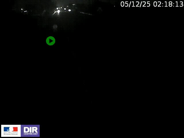 Webcam à Bron sur l'A43 à la jonction avec le boulevard périphérique de Lyon (D383). Vue orientée vers Lyon