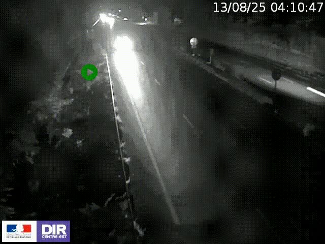 Webcam à Bron sur l'A43 à la jonction avec le boulevard périphérique de Lyon (D383). Vue orientée vers Lyon