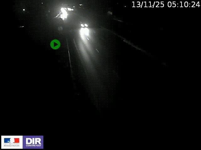 Webcam à Bron sur l'A43 à la jonction avec le boulevard périphérique de Lyon (D383). Vue orientée vers Lyon