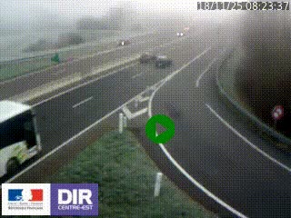 Webcam routière sur la RN6 à Auxerre, à hauteur de la sortie Monéteau, en direction de l'A6 (Gurgy)