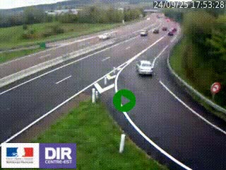 Webcam routière sur la RN6 à Auxerre, à hauteur de la sortie Monéteau, en direction de l'A6 (Gurgy)