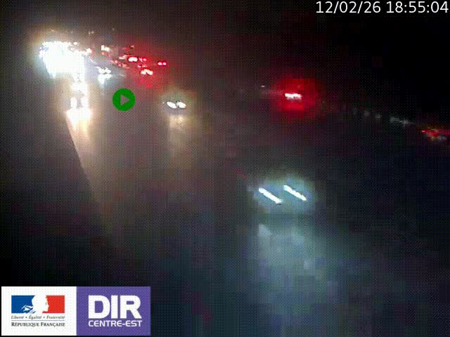 Caméra trafic à la jonction entre l'A46 (Rocade-est de Lyon) et l'A42 à hauteur de Vault-en-Velin en direction de Marseille