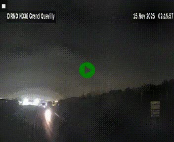 Webcam routière sur N338 à hauteur de Grand-Quevilly en périphérie de Rouen. Vue orientée vers Rouen
